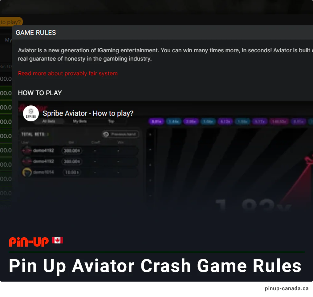 Pin Up - Aviator by Spribe Game Rules