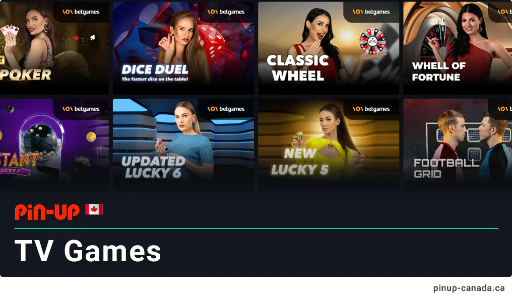 TV Games are the combination of Casino Live Games and TV Show - Pin Up Canada