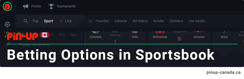 Pin Up Betting Options in sportsbook