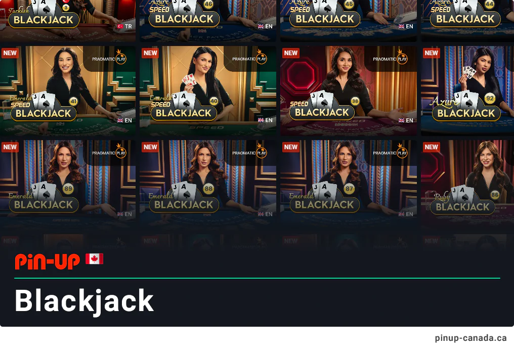 Blackjack with Live Dealers - Pin Up Canada