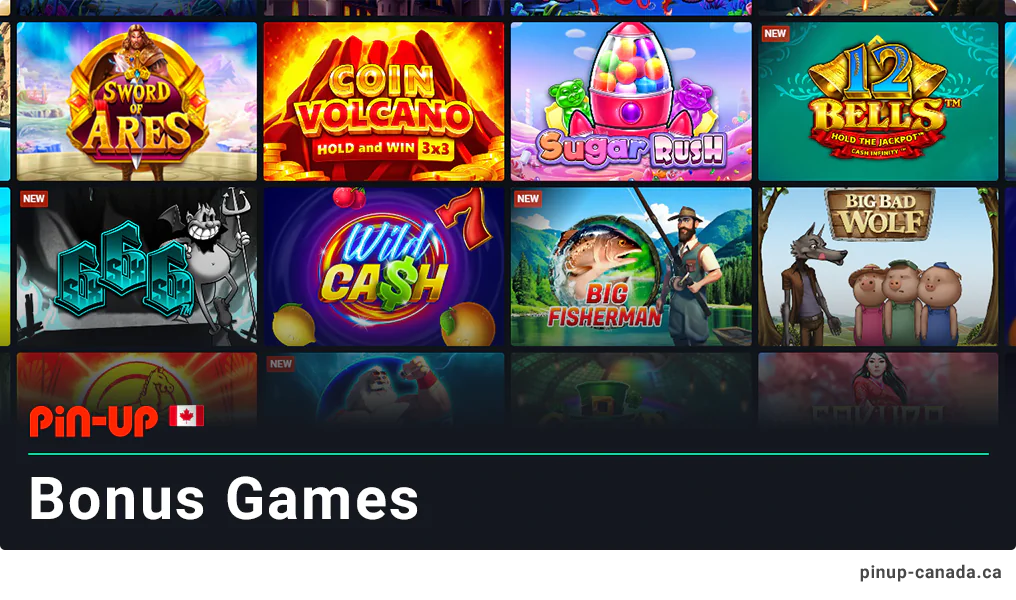 Pin Up Canada Casino Bonus Games Slot Category