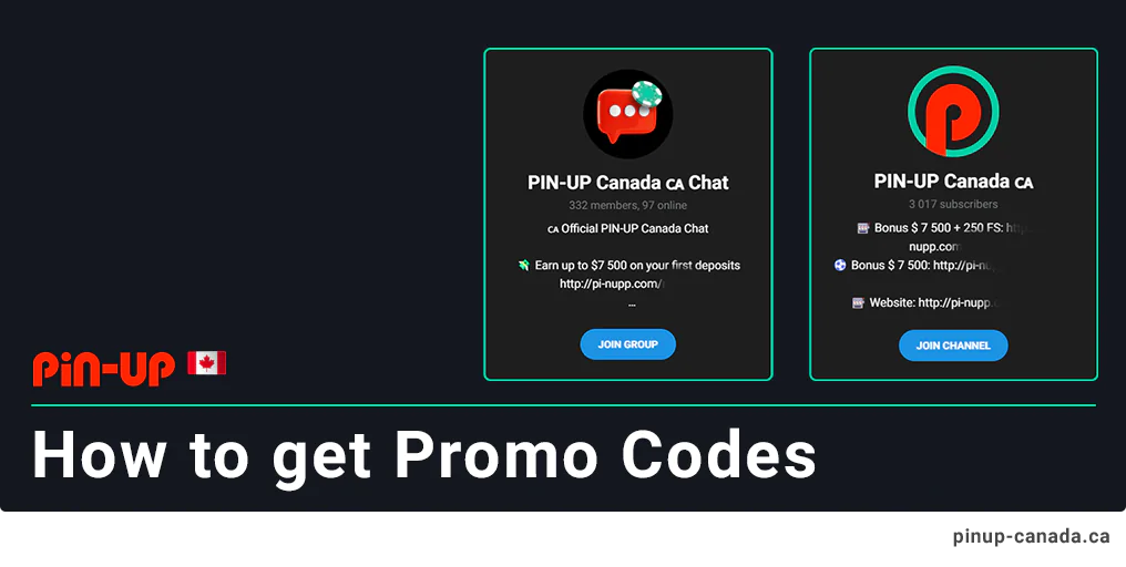 You can get Pin Up Promocode by searching for it at the Promos page, or by subscribing on Pin Up CA Telegram