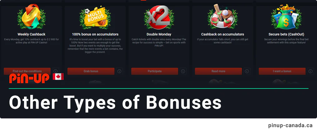 You can check other Pin Up Bonuses at the 'Promo' Page