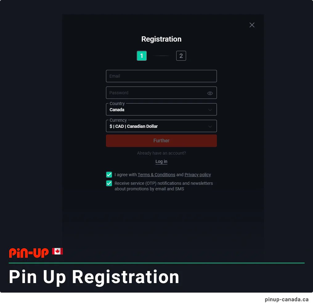 Step by Step registration instruction - Pin Up