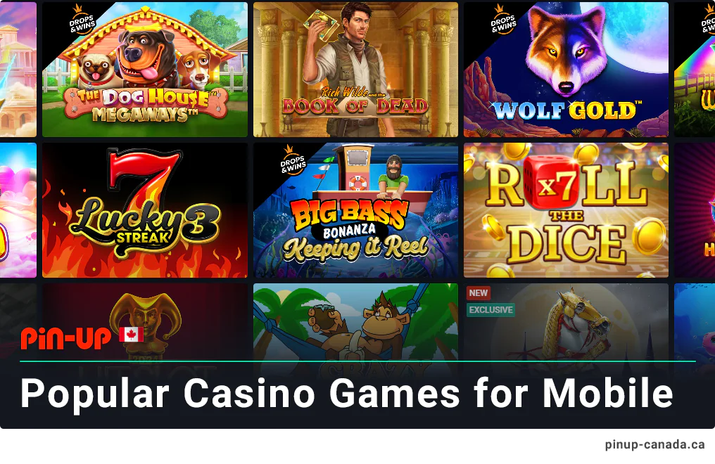 List of Popular Mobile Casino Categories and Games - Pin Up Canada