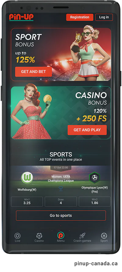 Pinup Casino Canada Mobile - Main Page