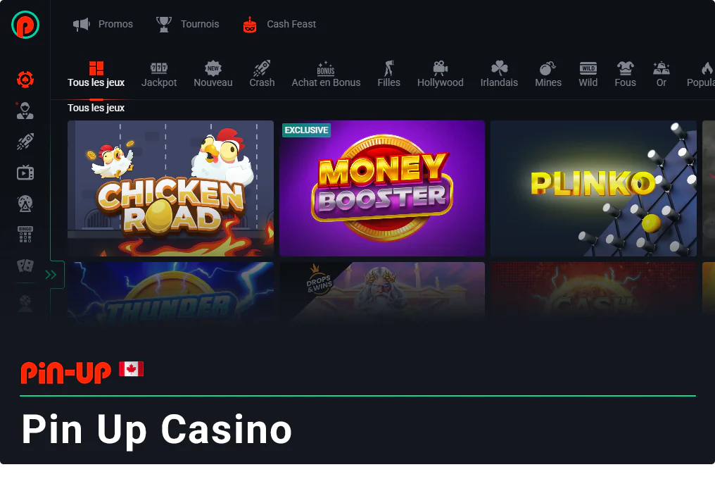 À propos des possibilités de paris sur Pin Up Canada Casino