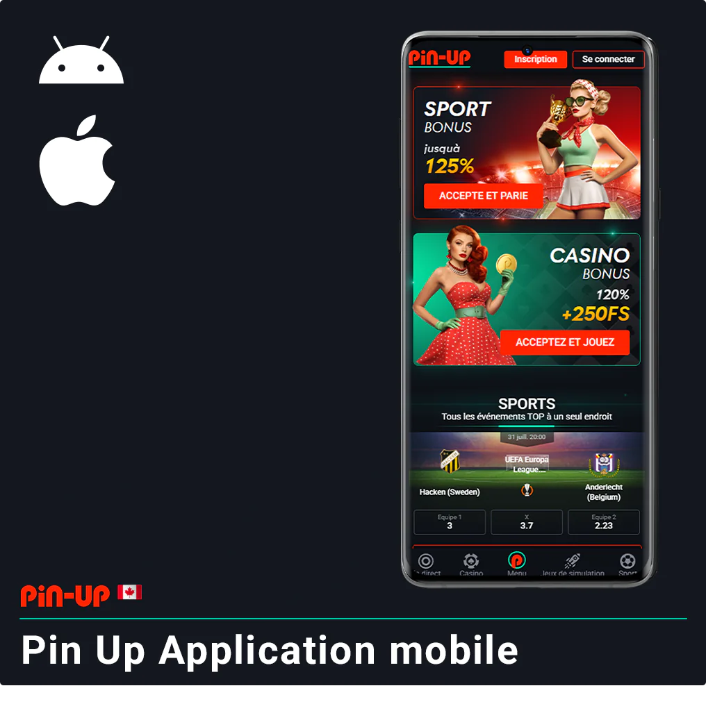À propos de l'application mobile Pin Up Canada pour iOS et Android
