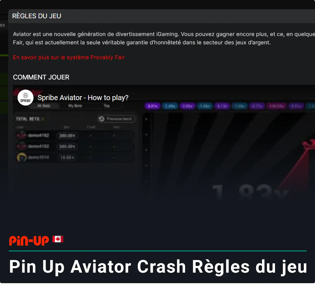 Pin Up - Aviator par Spribe Règles du jeu