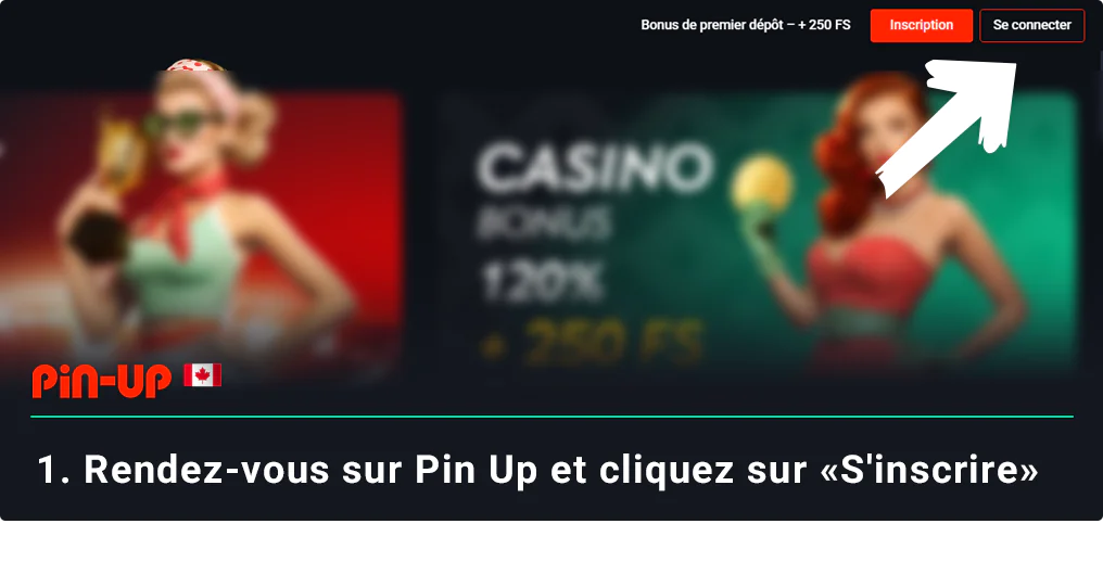 Rendez-vous sur Pin Up et cliquez sur « S'inscrire » pour commencer à jouer à Aviator.