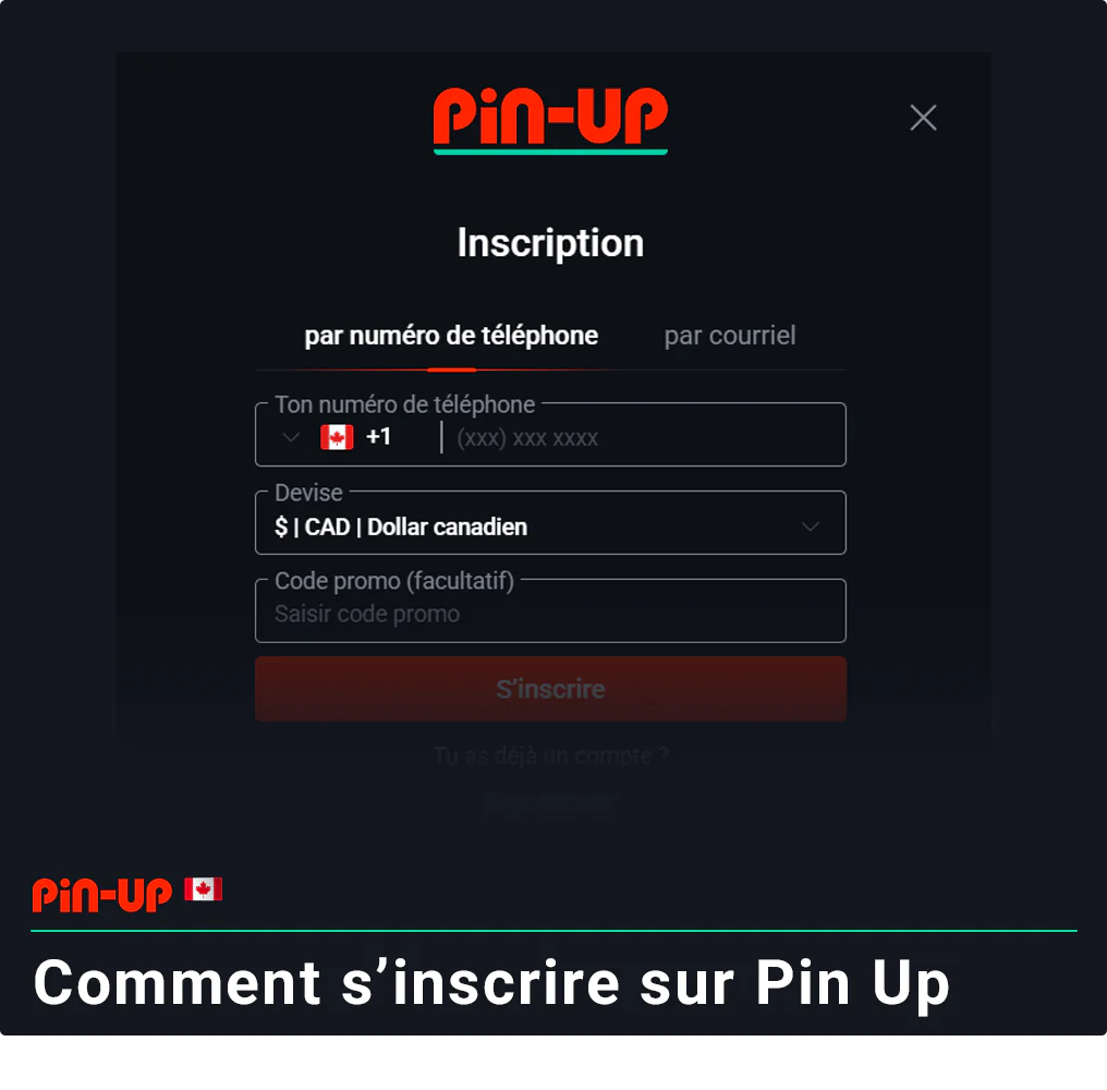 Instructions d'inscription étape par étape - Pin Up