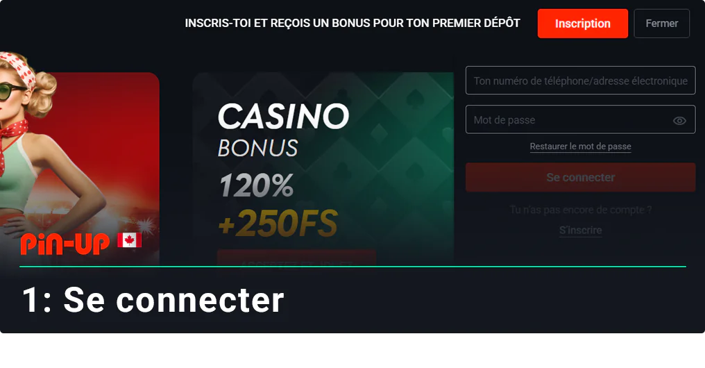 Connectez-vous pour commencer à jouer sur Pin Up
