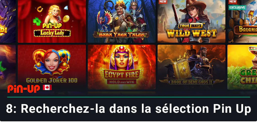 Choisissez l'un des jeux - Pin Up Casino
