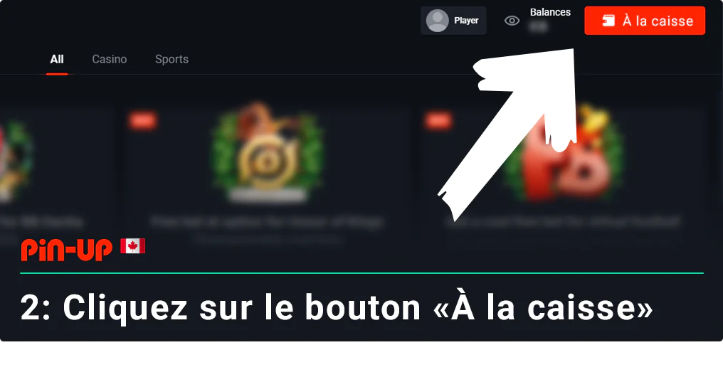 Appuyez sur le bouton « Aller à la caisse » - Retraits Pin Up CA