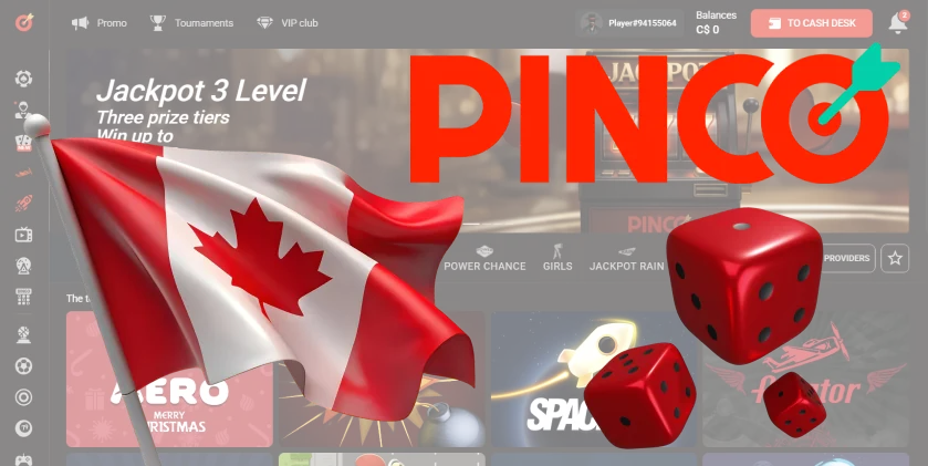 Many people in Canada like to place bets and play casino games in Pinco