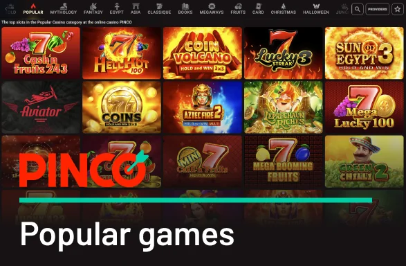 List of Popular Mobile Casino Categories and Games - Pinco Canada