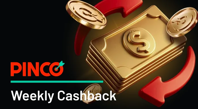 The Pinco cashback percentage depends on the amount you lost