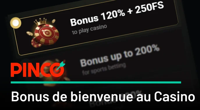 Pinco Canada offre un bonus de bienvenue aux joueurs de casino
