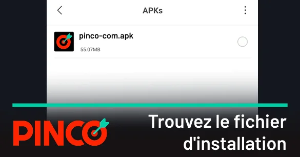 D’installation de l’appli Pinco pari et l’exécuter