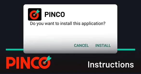 Pinco affichées pour terminer le processus