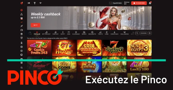 Cliquez sur le raccourci pour lancer l’application Pinco