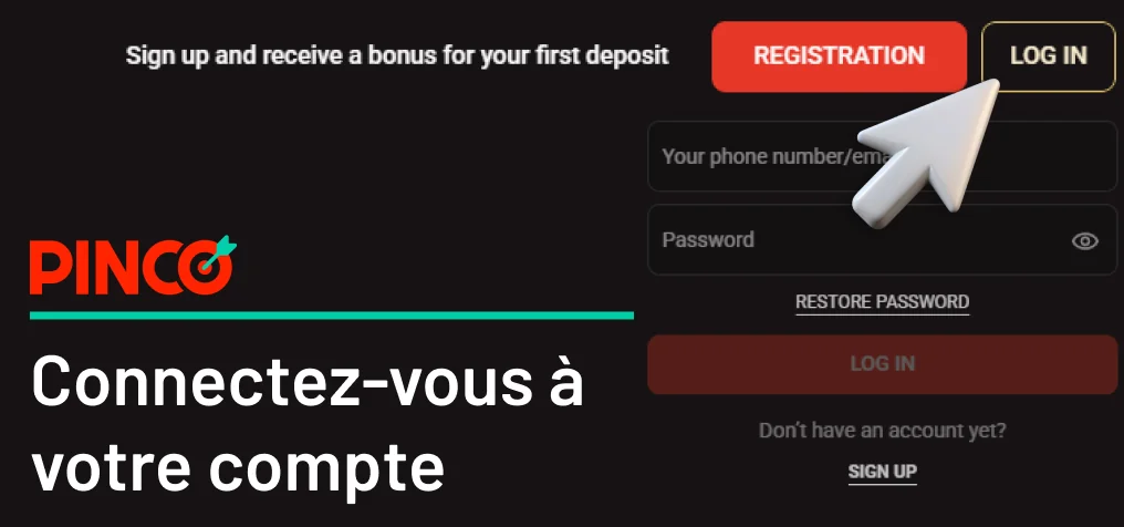 Connectez-vous à votre compte Pinco