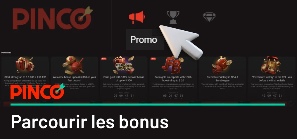 Découvrez les bonus Pinco