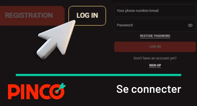 Cliquez sur "S'inscrire" Pinco