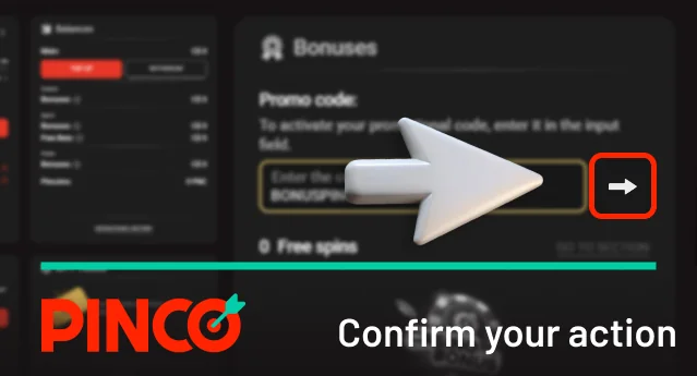 Confirm your action on Pinco site