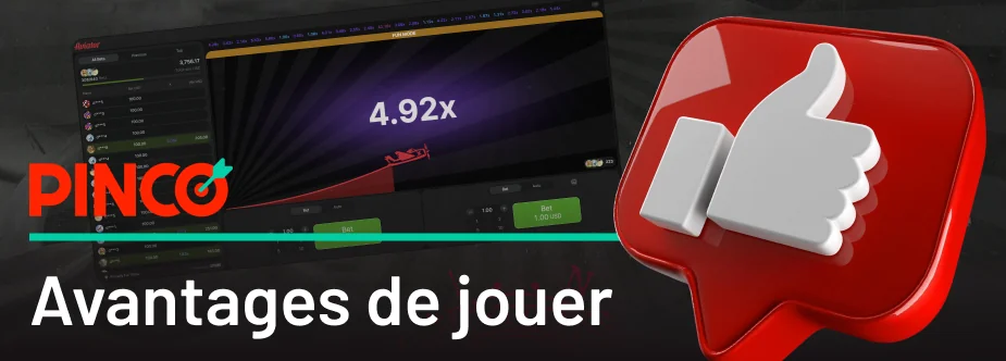 Avantages de jouer à Aviator sur Pinco Canada