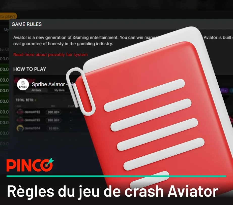 Pinco Aviator par Spribe Règles du jeu