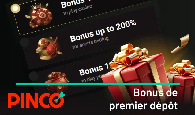 Pinco Les joueurs canadiens peuvent obtenir un bonus de bienvenue